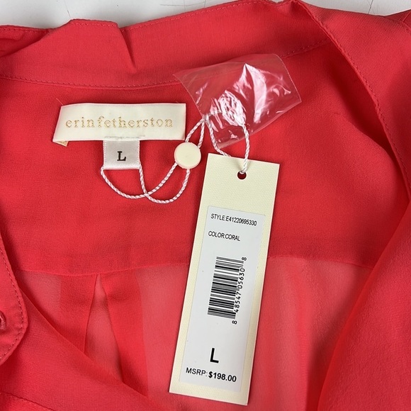 ERIN Fetherston Coral Revolve Silk Blouse - Picture 4 of 11